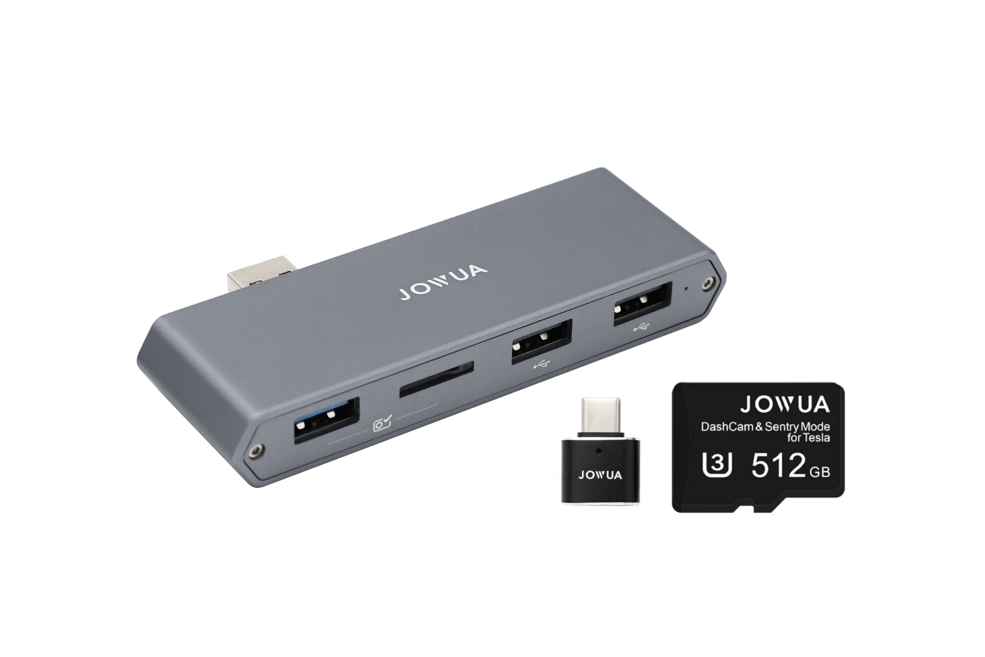 JOWUA Tesla雙用儲存HUB (讀卡器 & 原廠 USB) (Model S/X/Model 3煥新版 2024+/Cybertruck)