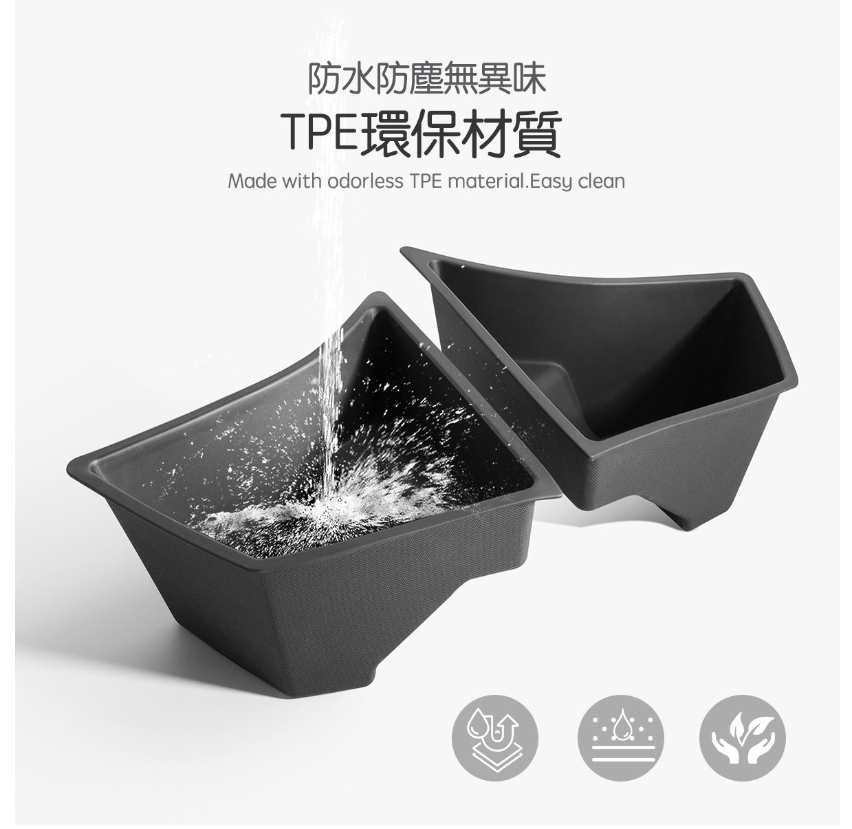 TPARTS 煥新版Model 3 Highland 後行李箱兩側有蓋儲物盒