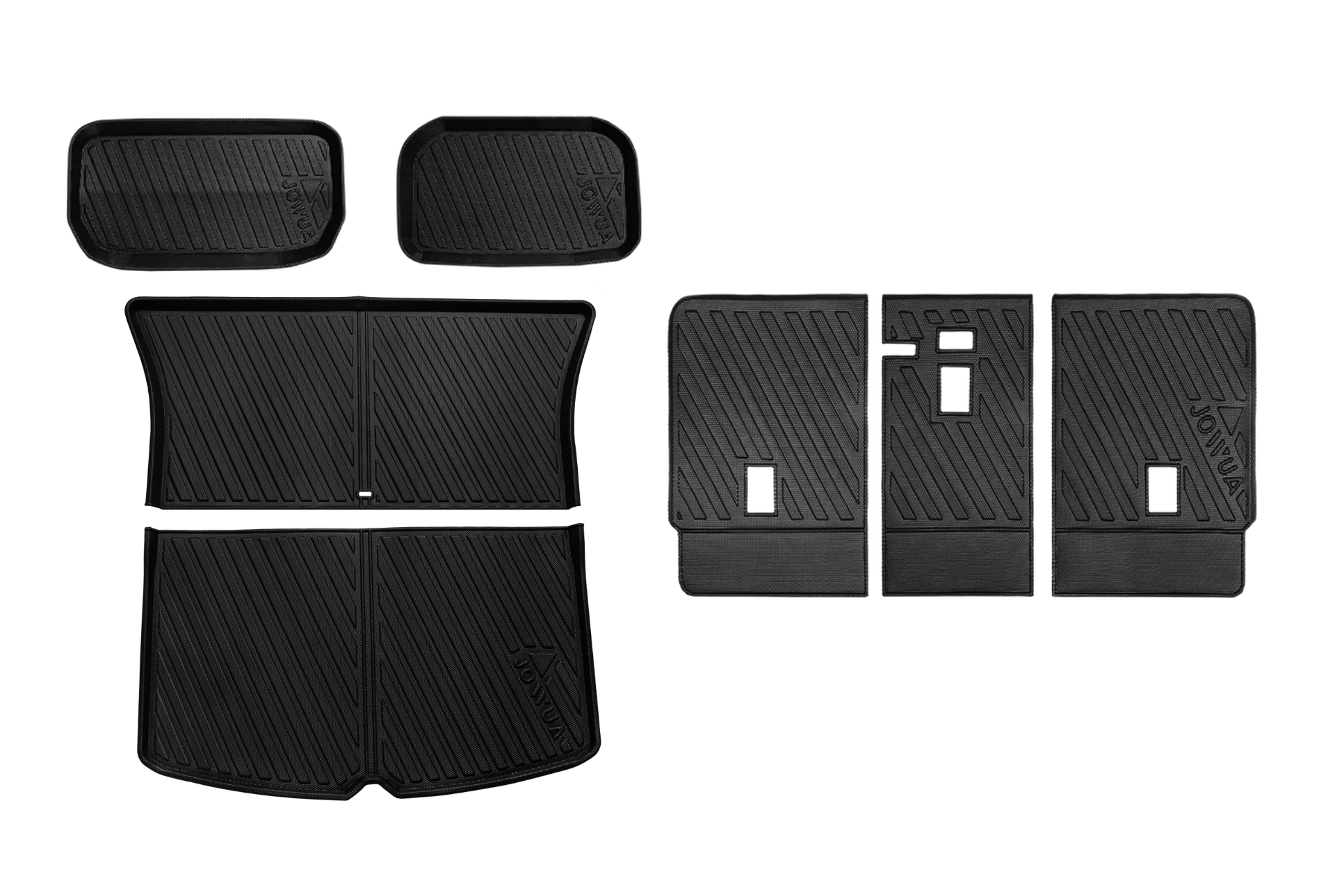 JOWUA 易開式防水行李廂墊+椅背墊組合(Model Y)