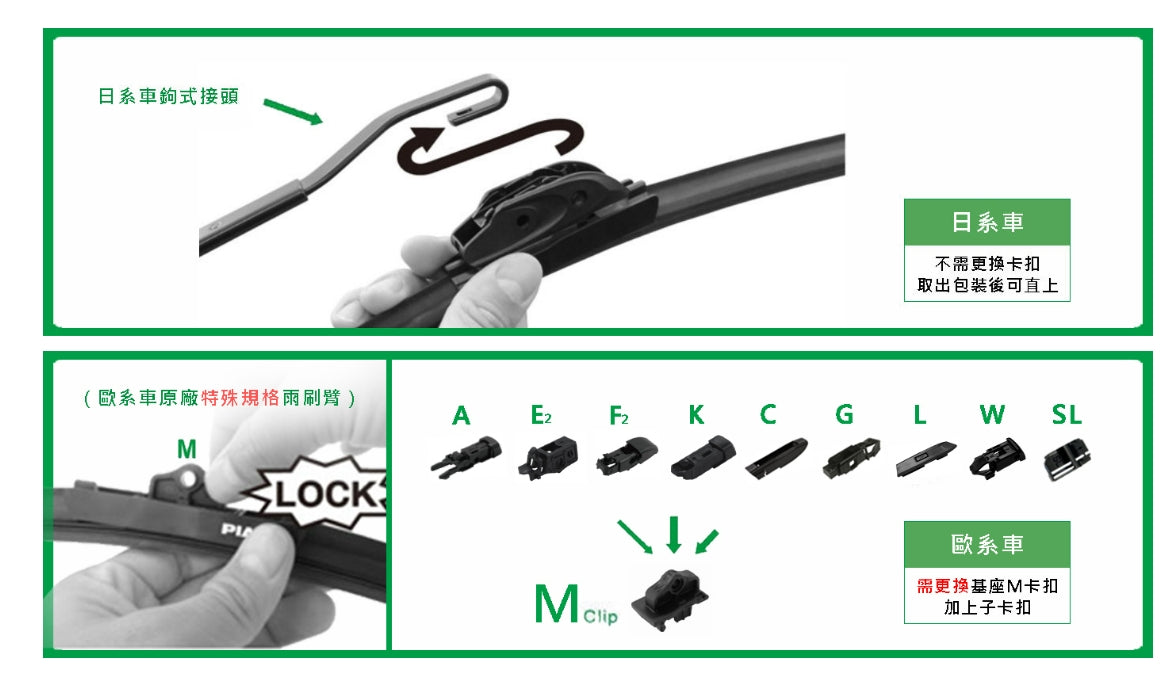 PIAA Si-TECH 歐系通用型軟骨矽膠雨刷