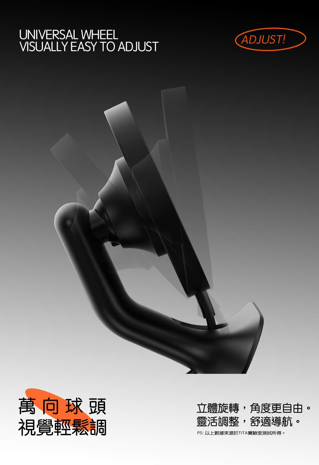 TITA 曲 - Model 3/Y  磁吸車載手機支架