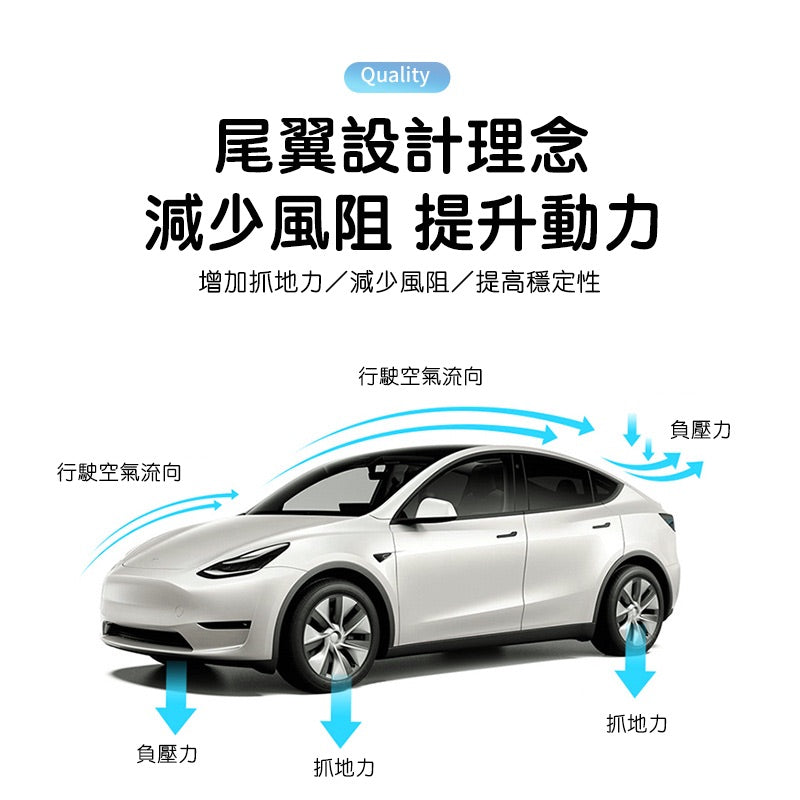 特斯拉 18-23年Model 3 / 煥新版3 Model 3 Highland 雙層吹塑大尾翼