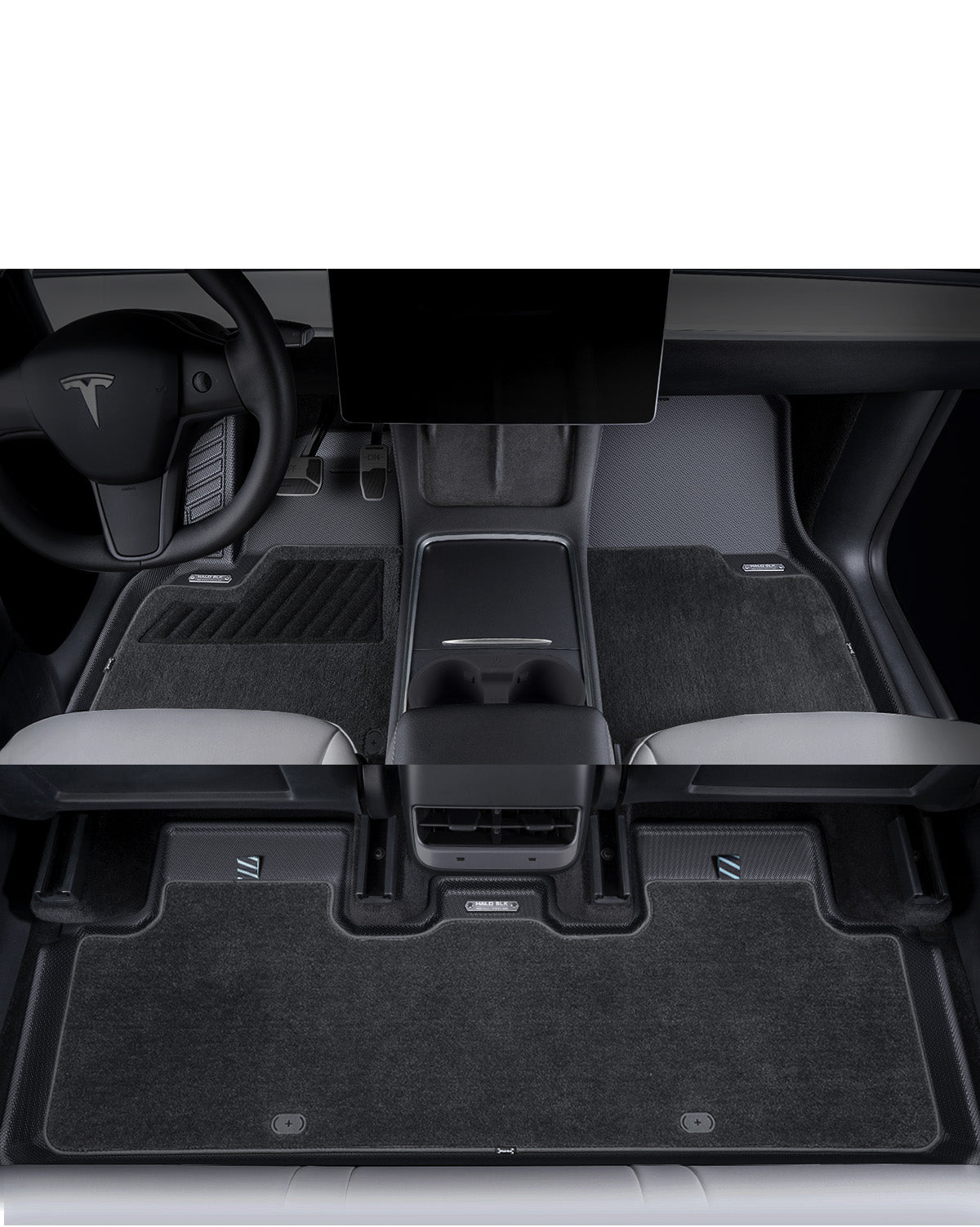 HALOBLK 黑洛 Model Y 超強史詩級雙層腳踏墊