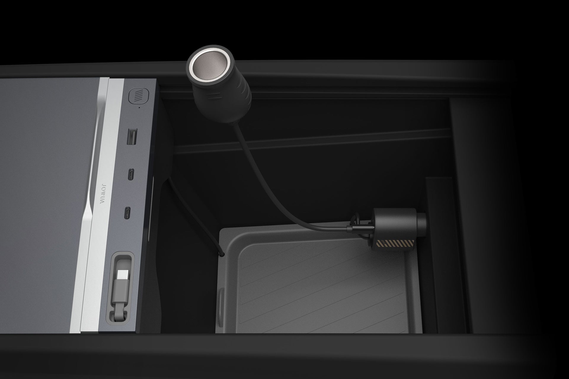 JOWUA 三合一 Type-C 擴充點菸器車充