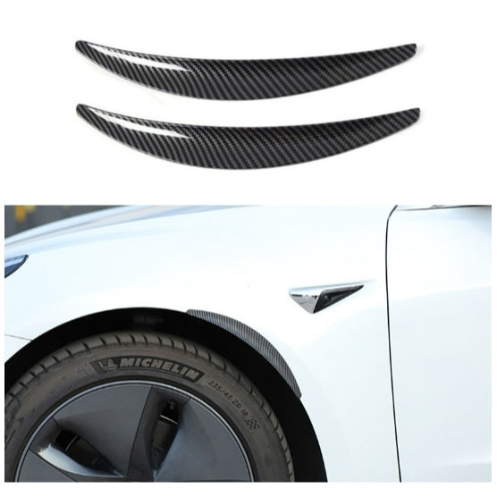 【虧本出清 售完不補】Model 3 輪眉免打孔擋泥板 亮光碳纖維