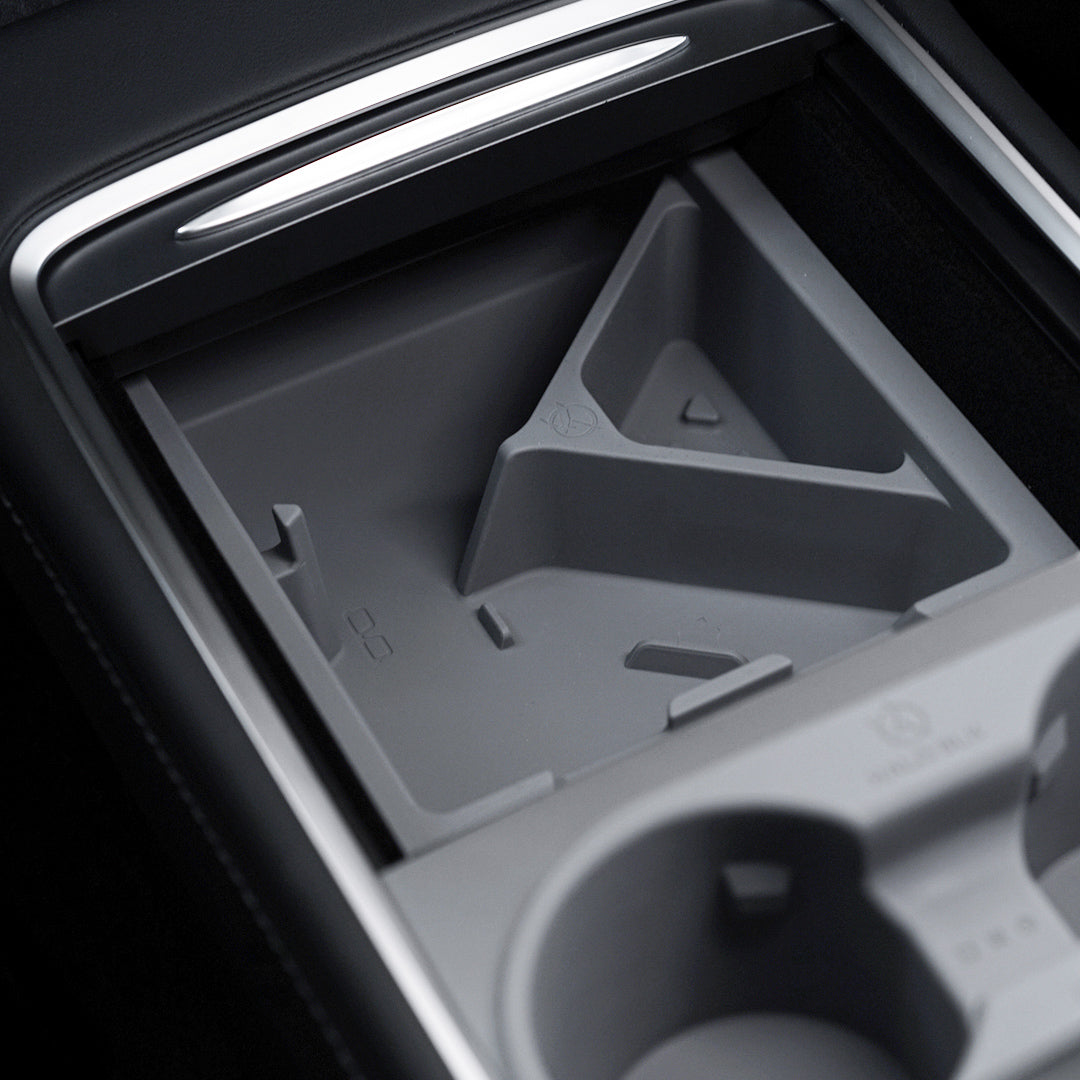 【虧本出清 售完不補】HALOBLK 黑洛 Model 3 / Y 雙層隱藏式中控儲物盒