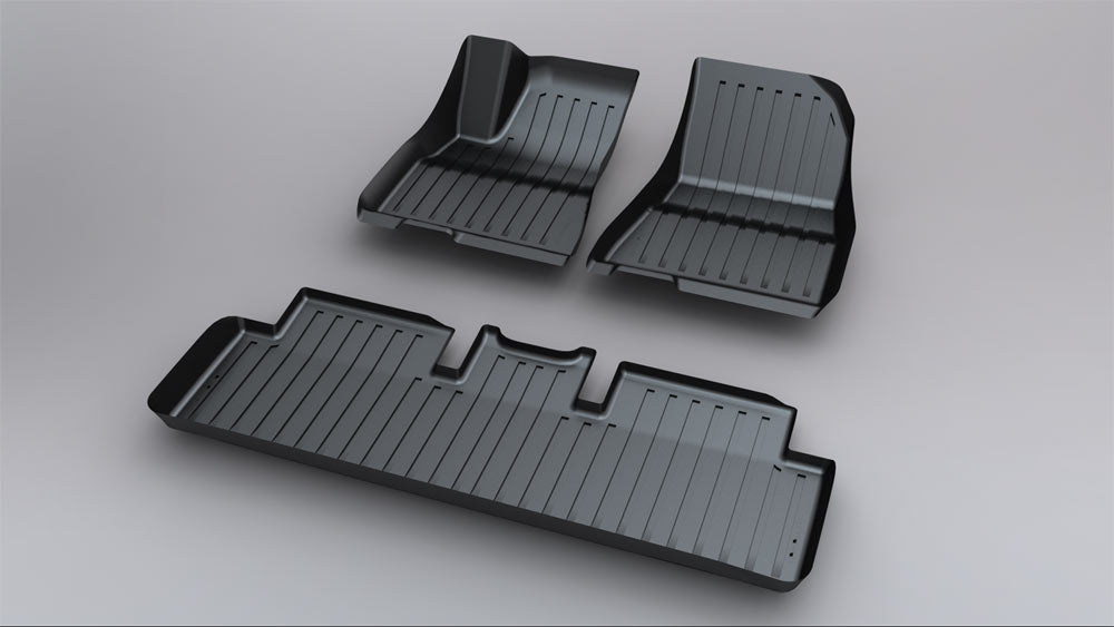 【虧本出清 售完不補】2021-2023 Tesmanian Model 3 腳踏墊全套六件組+贈送雨傘充電器風火輪