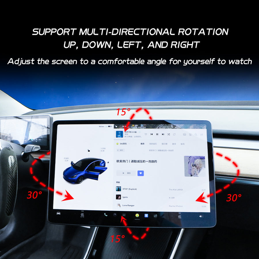 Hansshow Model 3/Y 螢幕旋轉支架