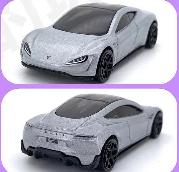 Hot Wheels Tesla Roadster HW Exotics 162 風火輪 銀/橘