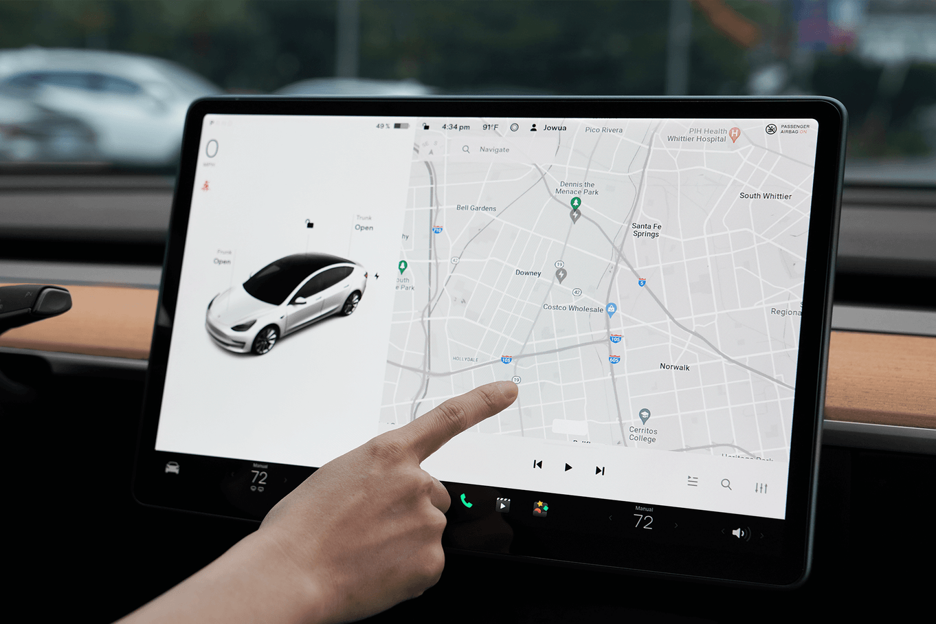 Jowua 防眩抗指紋保護貼 (Model 3/Y)